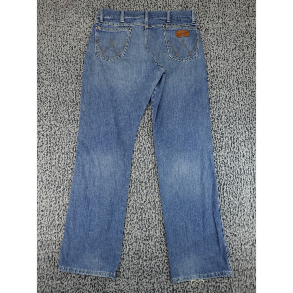 Wrangler Retro‎ Relaxed Boot Mens 33x34 Blue Medium Wash Denim Jeans 88MWZMS - Picture 11 of 14